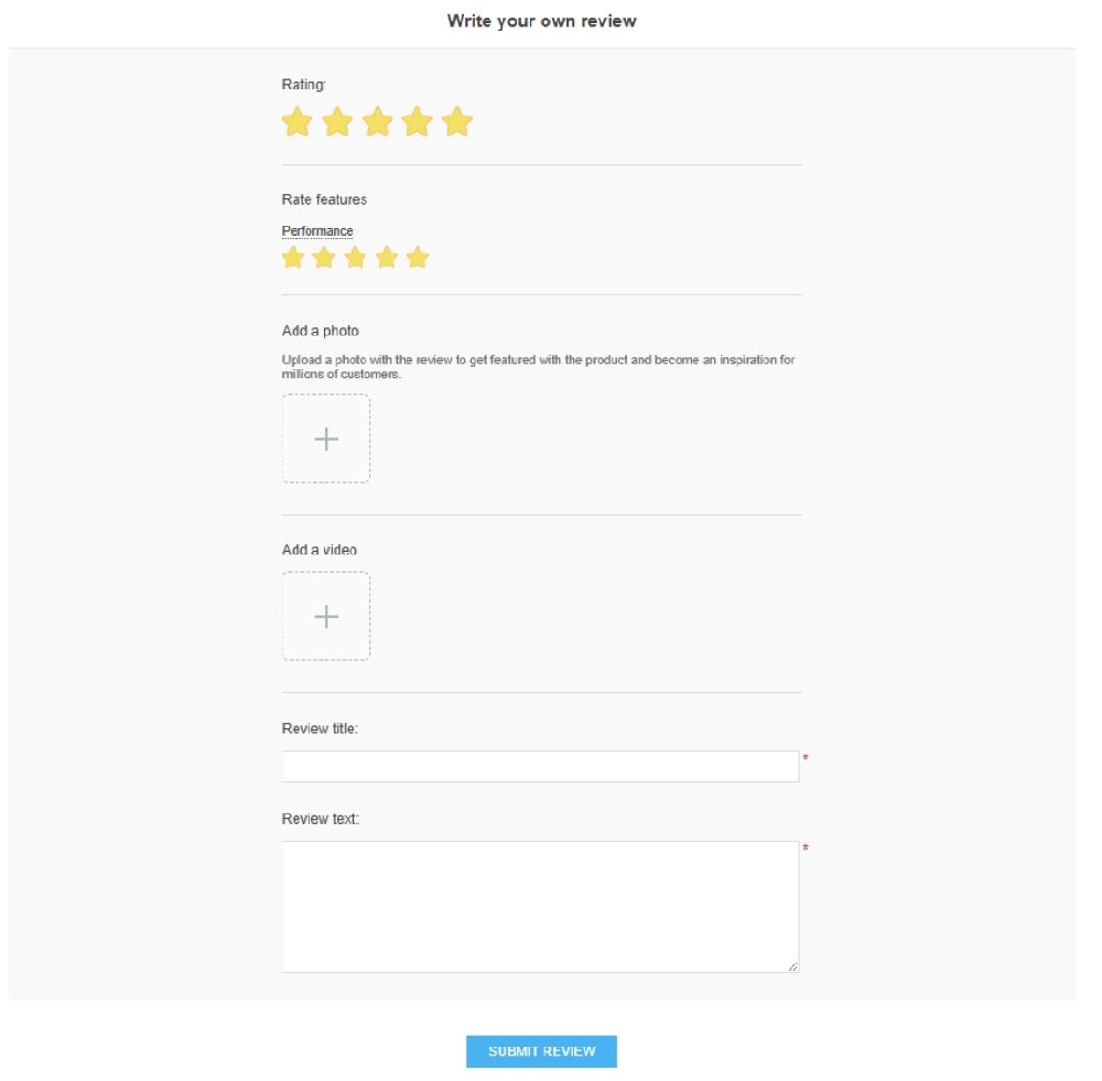 extended product review plugin allows customer to add new review on pdp